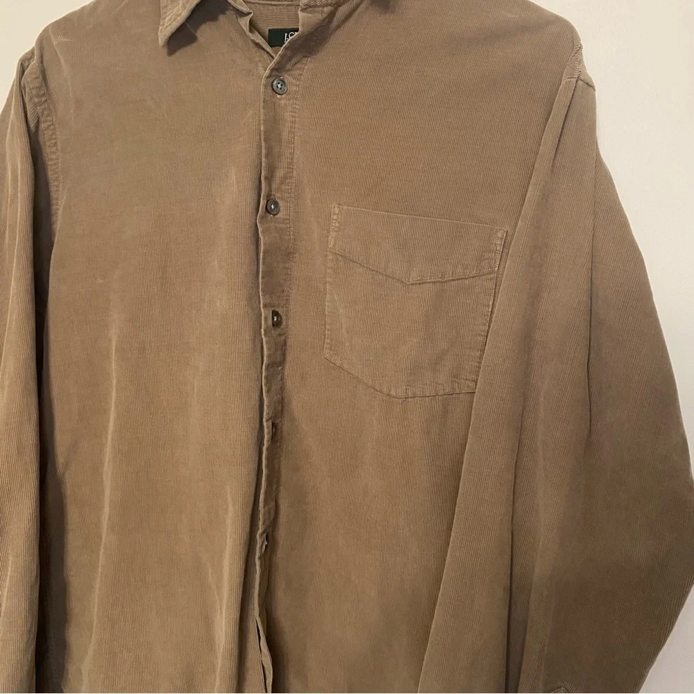 J. Crew Men's Brown Corduroy Button Down Shirt
